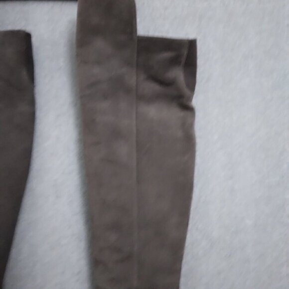 Stuart Weitzman Gray Suede Platform Stiletto Knee High Boots Size 8.5 - Picture 4 of 14